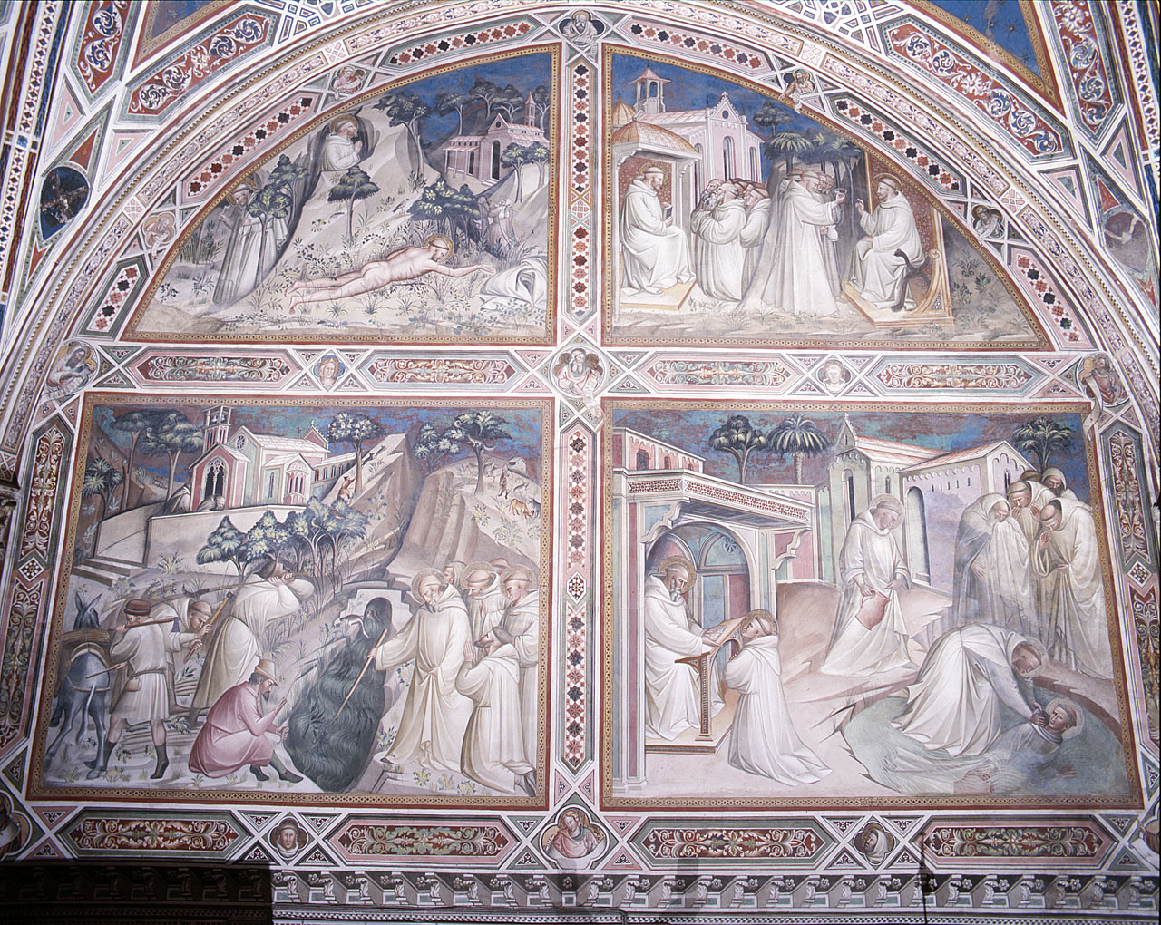 motivi decorativi (dipinto murale) di Spinelli Spinello detto Spinello Aretino (ultimo quarto sec. XIV)