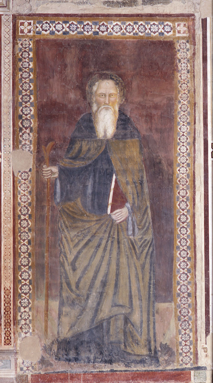 Sant'Antonio Abate (dipinto murale) di Bonaiuti Andrea detto Andrea da Firenze (sec. XIV)
