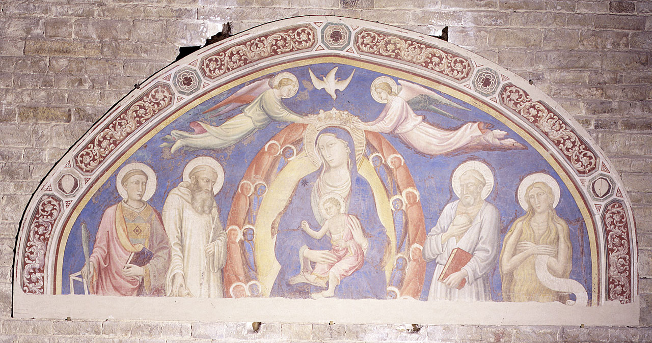 Madonna con Bambino e Santi (dipinto murale) di Mariotto di Nardo (sec. XV)