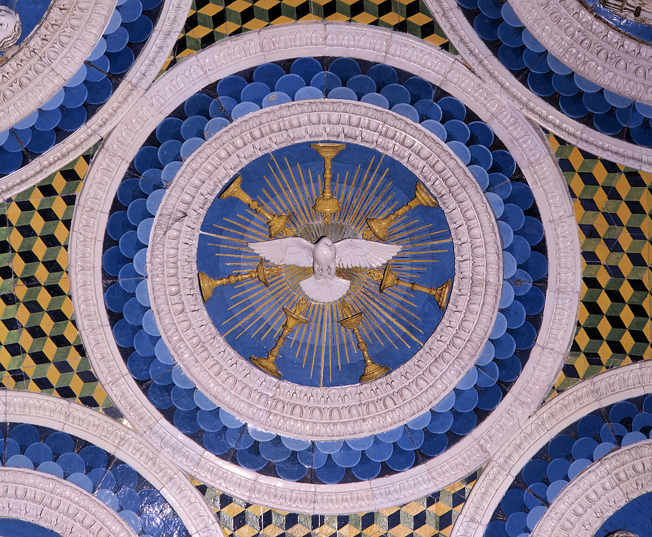 colomba dello Spirito Santo (rilievo) di Della Robbia Luca (sec. XV)