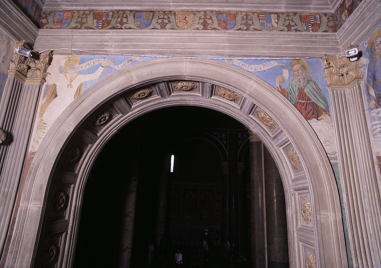 Giacobbe e Aronne (dipinto murale) di Baldovinetti Alessio (sec. XV)