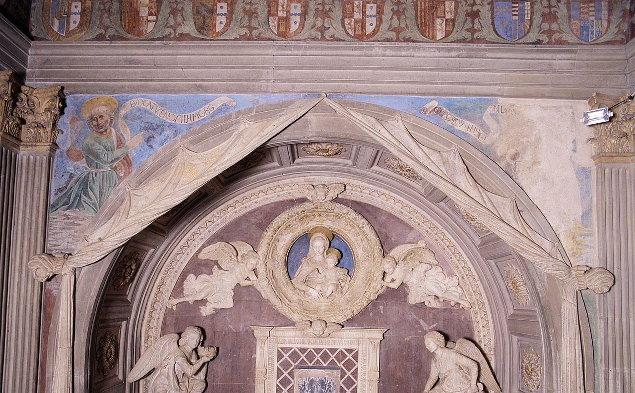 Boaz e un profeta (dipinto murale) di Baldovinetti Alessio (sec. XV)