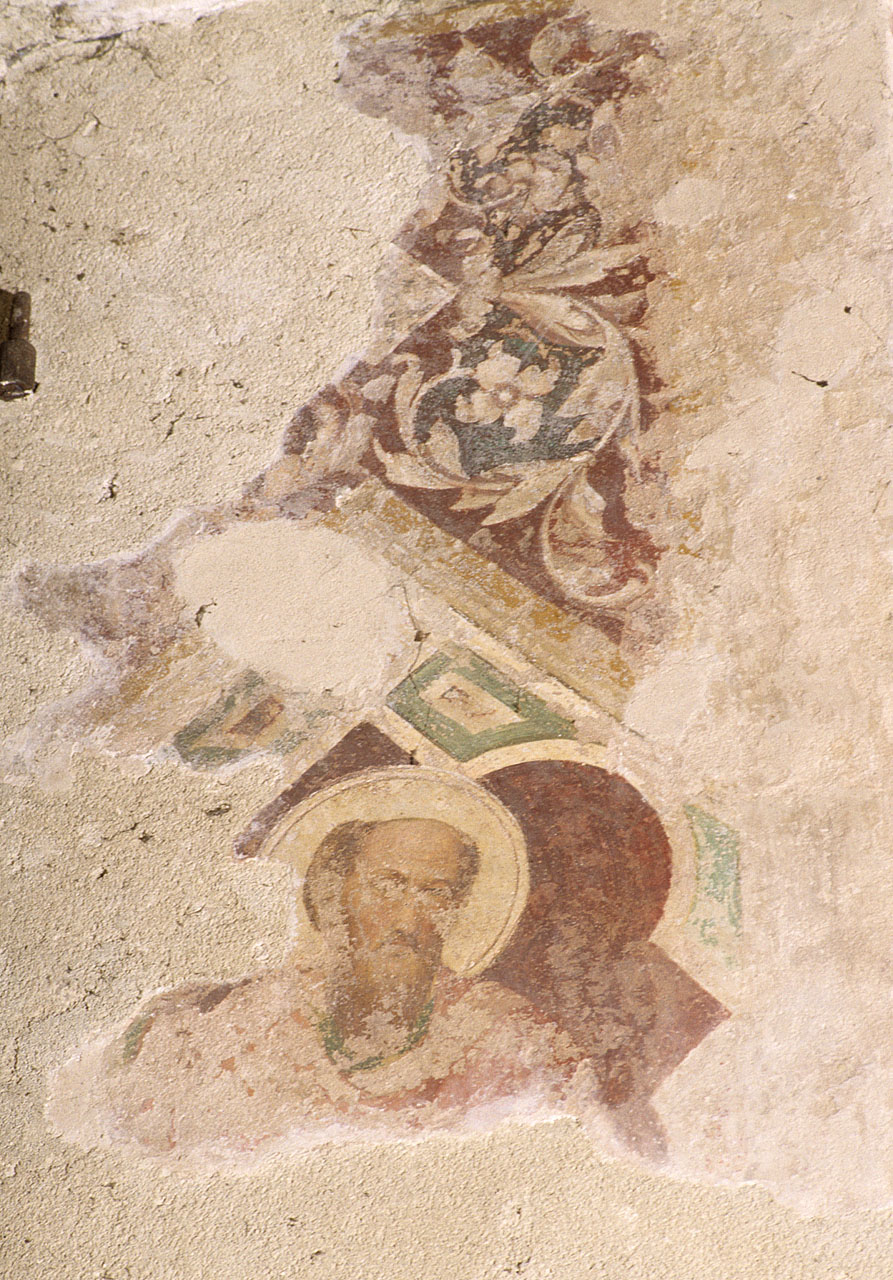 San Paolo apostolo, decorazione geometrica e vegetale (dipinto murale) di Gaddi Taddeo (secondo quarto sec. XIV)