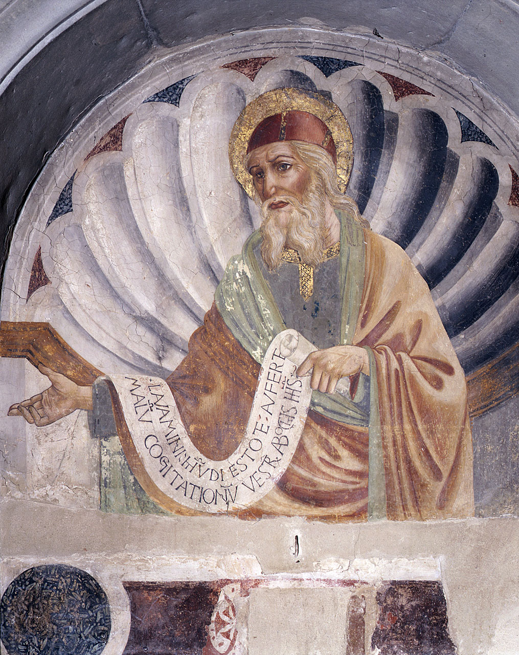 Isaia (dipinto murale) di Andrea del Castagno (cerchia) (sec. XV)