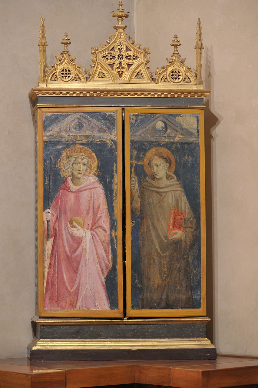 San Giovanni Gualberto (sportello di tabernacolo-reliquiario) - ambito toscano (secc. XV/ XVI)