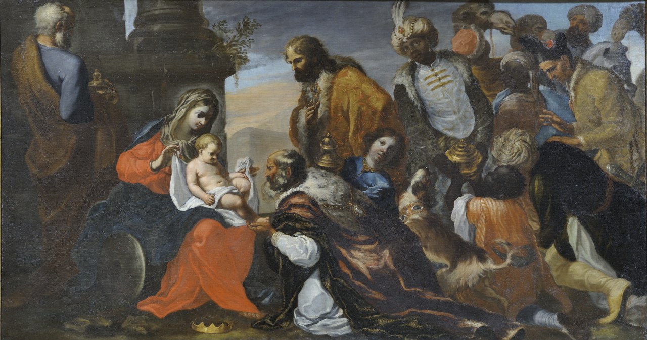 adorazione dei Re Magi (dipinto) - ambito fiorentino (sec. XVII)