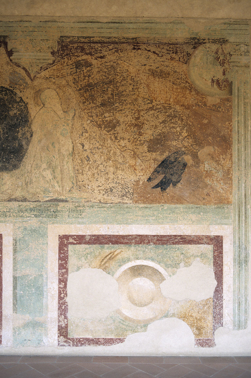 vocazione di San Paolo eremita, Dio Padre compare a San Paolo eremita (dipinto murale staccato) di Paolo Uccello (attribuito) (sec. XV)