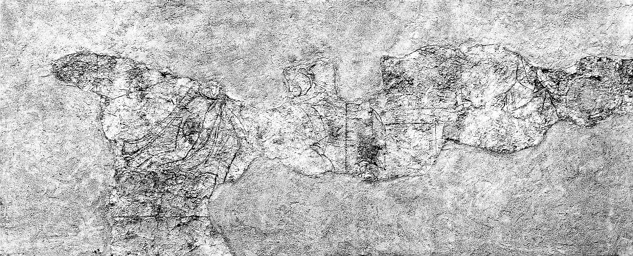 Sant'Antonio abate scaccia il serpente trovato in un pozzo (sinopia) di Paolo Uccello (attribuito) (sec. XV)