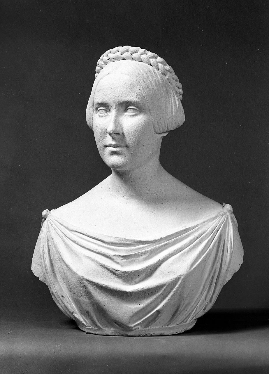 busto ritratto di Matilde Bonaparte Demidov (Demidoff) con treccia (busto) di Bartolini Lorenzo (sec. XIX)