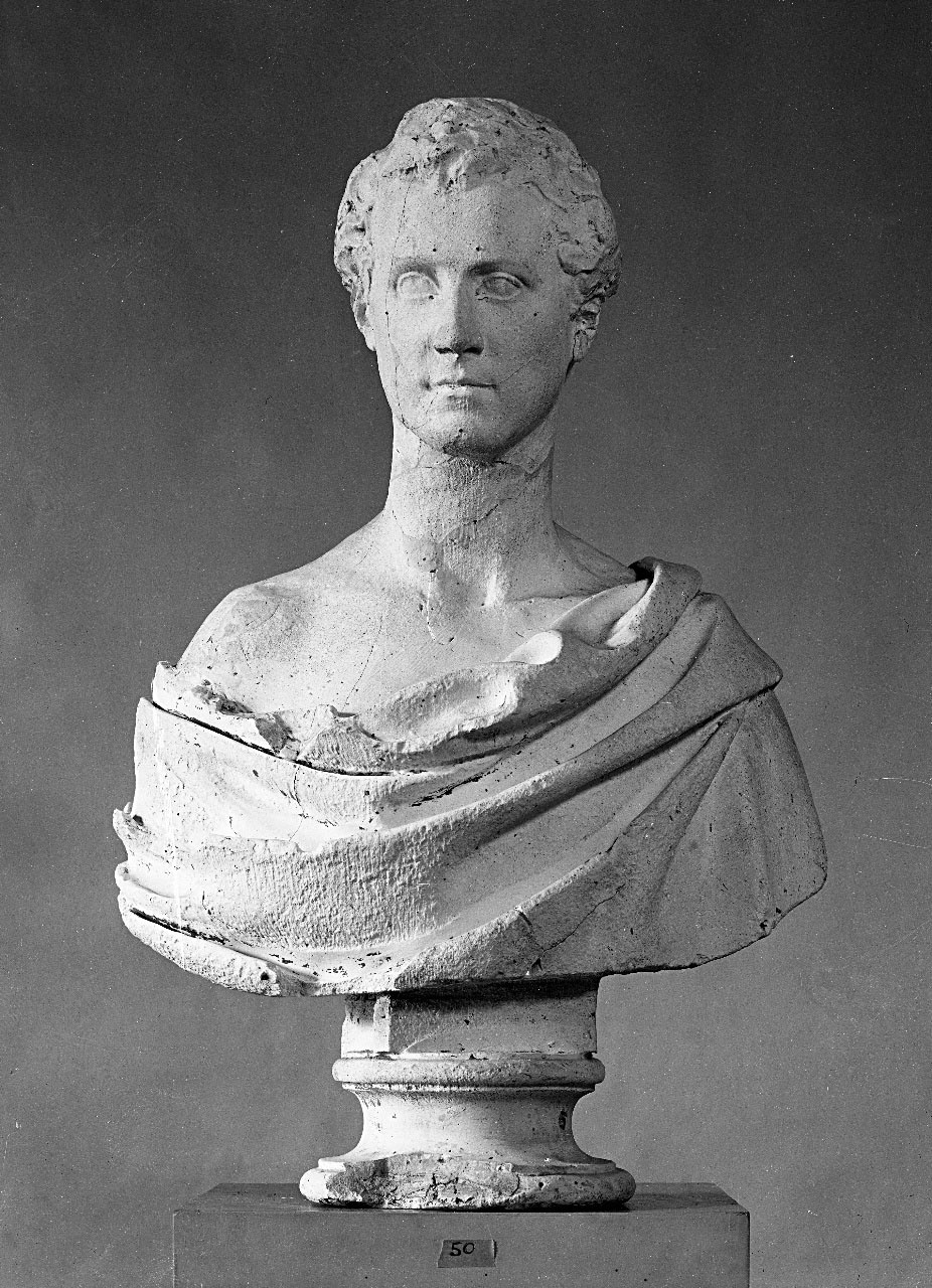 busto ritratto d'uomo panneggiato (Nathaniel Phillips ?) (busto) di Bartolini Lorenzo (sec. XIX)