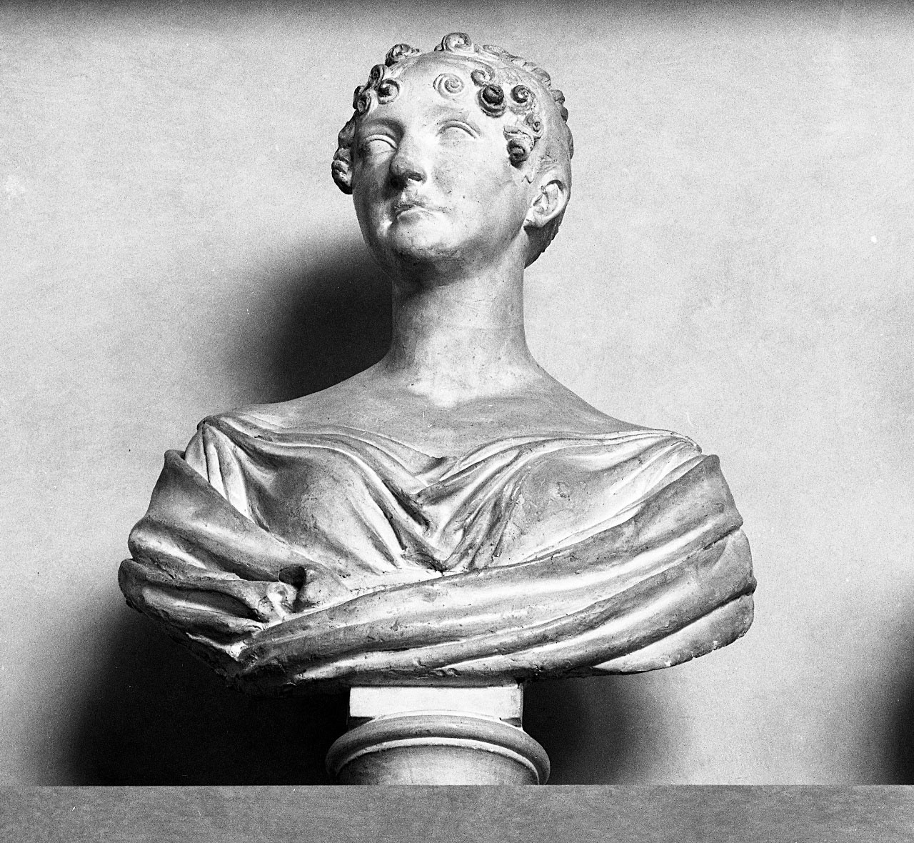 busto ritratto di giovane donna panneggiata (busto) di Bartolini Lorenzo (sec. XIX)