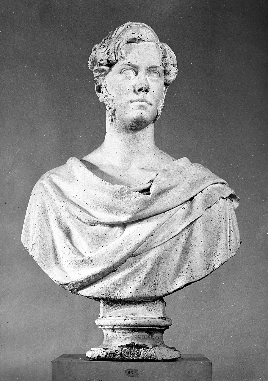 busto ritratto di giovane uomo panneggiato (busto) di Bartolini Lorenzo (sec. XIX)