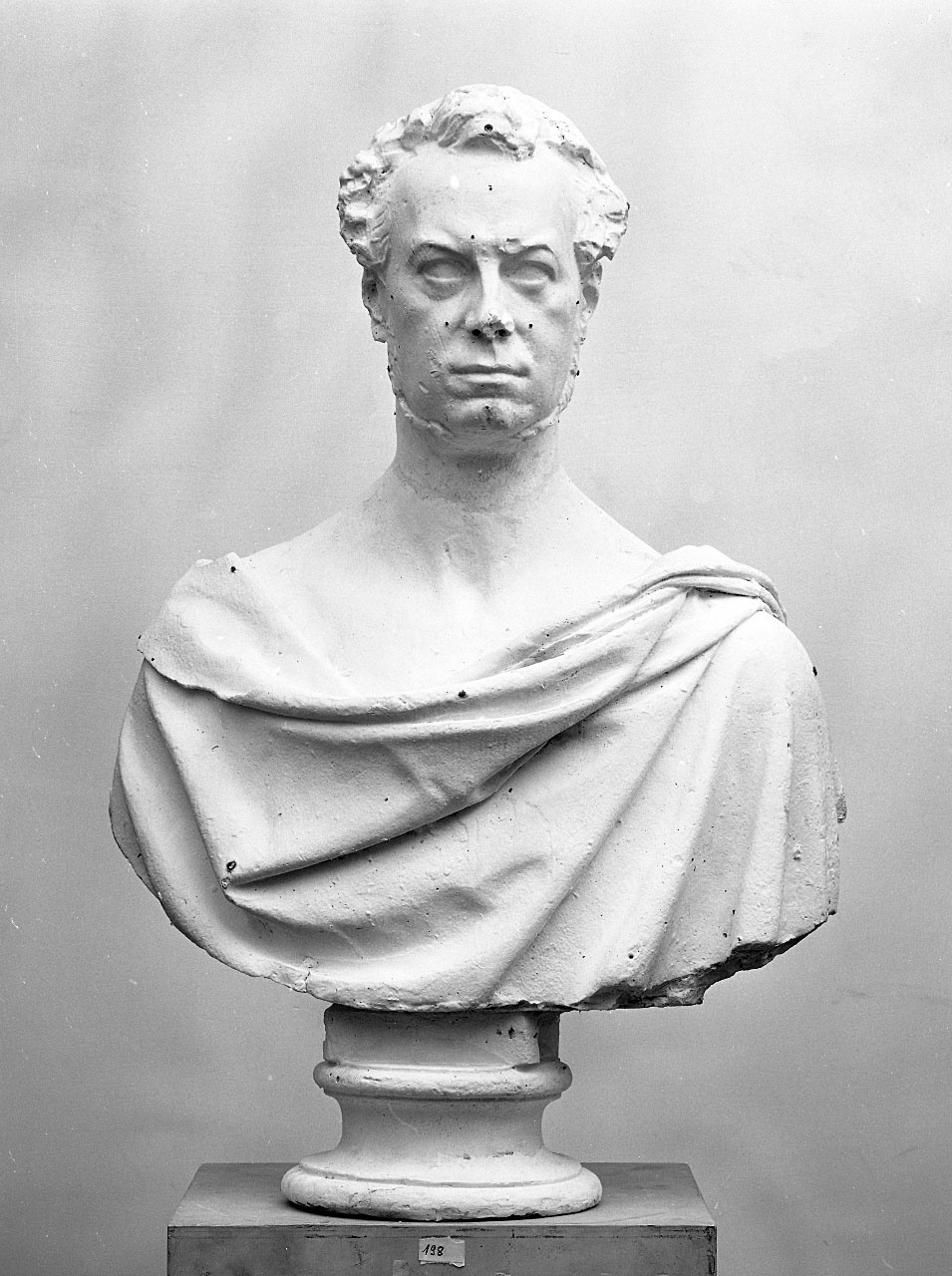 busto ritratto d'uomo panneggiato (busto) di Bartolini Lorenzo (sec. XIX)