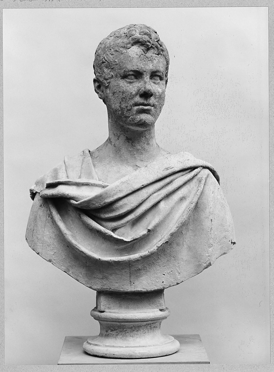 busto ritratto d'uomo panneggiato (busto) di Bartolini Lorenzo (sec. XIX)