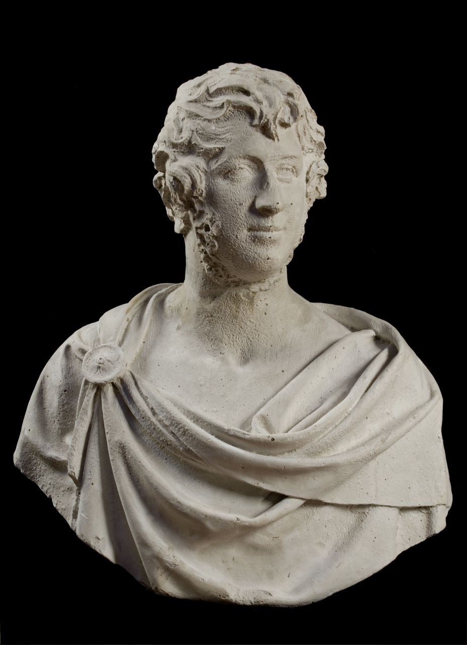 busto ritratto d'uomo panneggiato (modello per scultura) di Bartolini Lorenzo (sec. XIX)