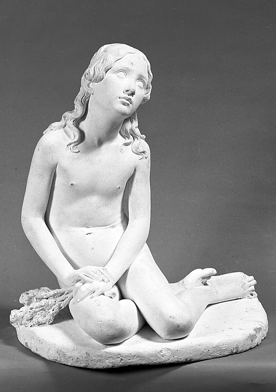 L'orfanella, fanciulla orante (statua) di Pampaloni Luigi (sec. XIX)