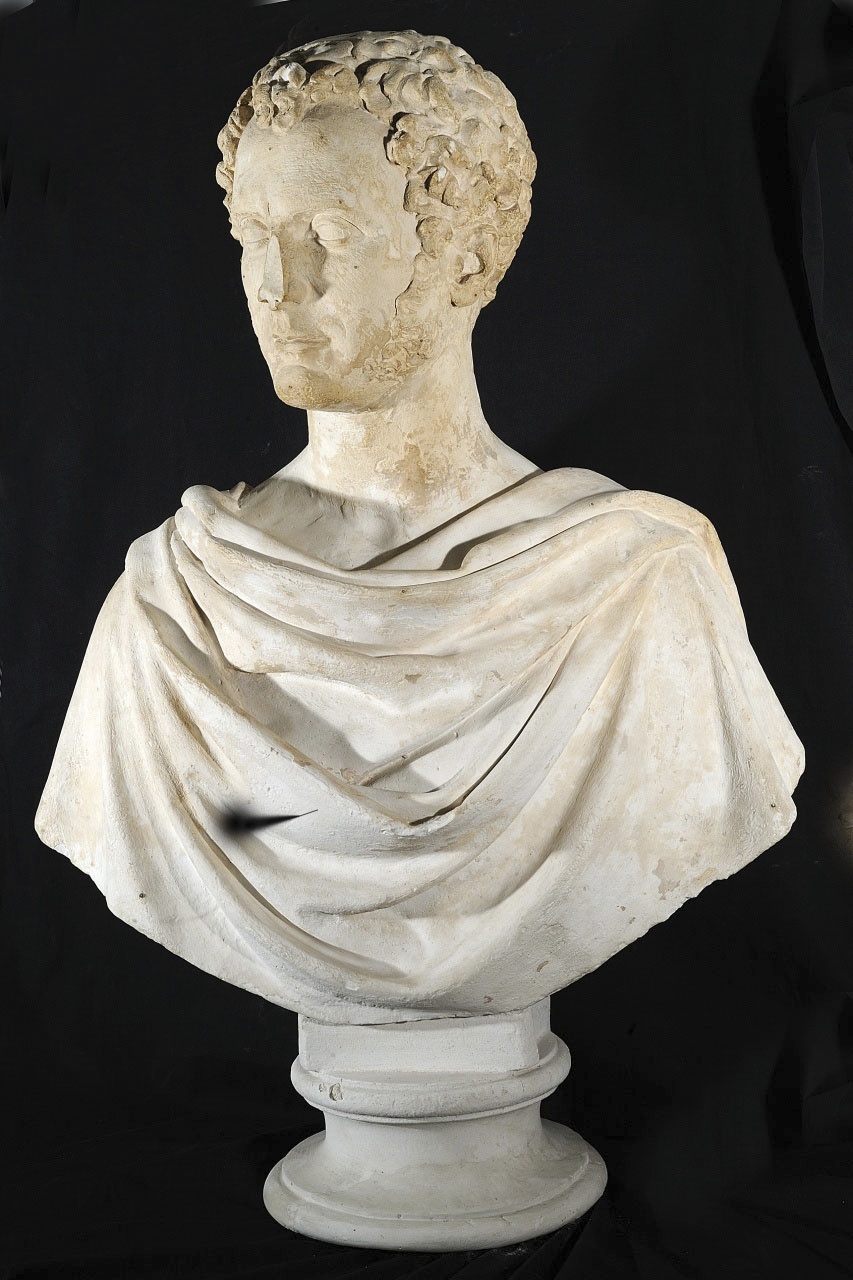 busto ritratto d'uomo panneggiato (busto) di Bartolini Lorenzo (sec. XIX)