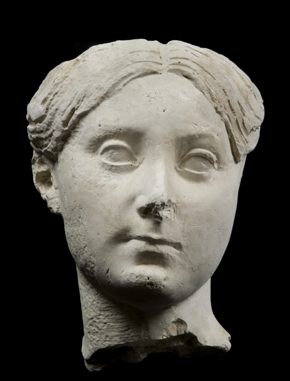 testa ritratto di Charlotte Bonaparte (modello per scultura, frammento) di Bartolini Lorenzo (sec. XIX)