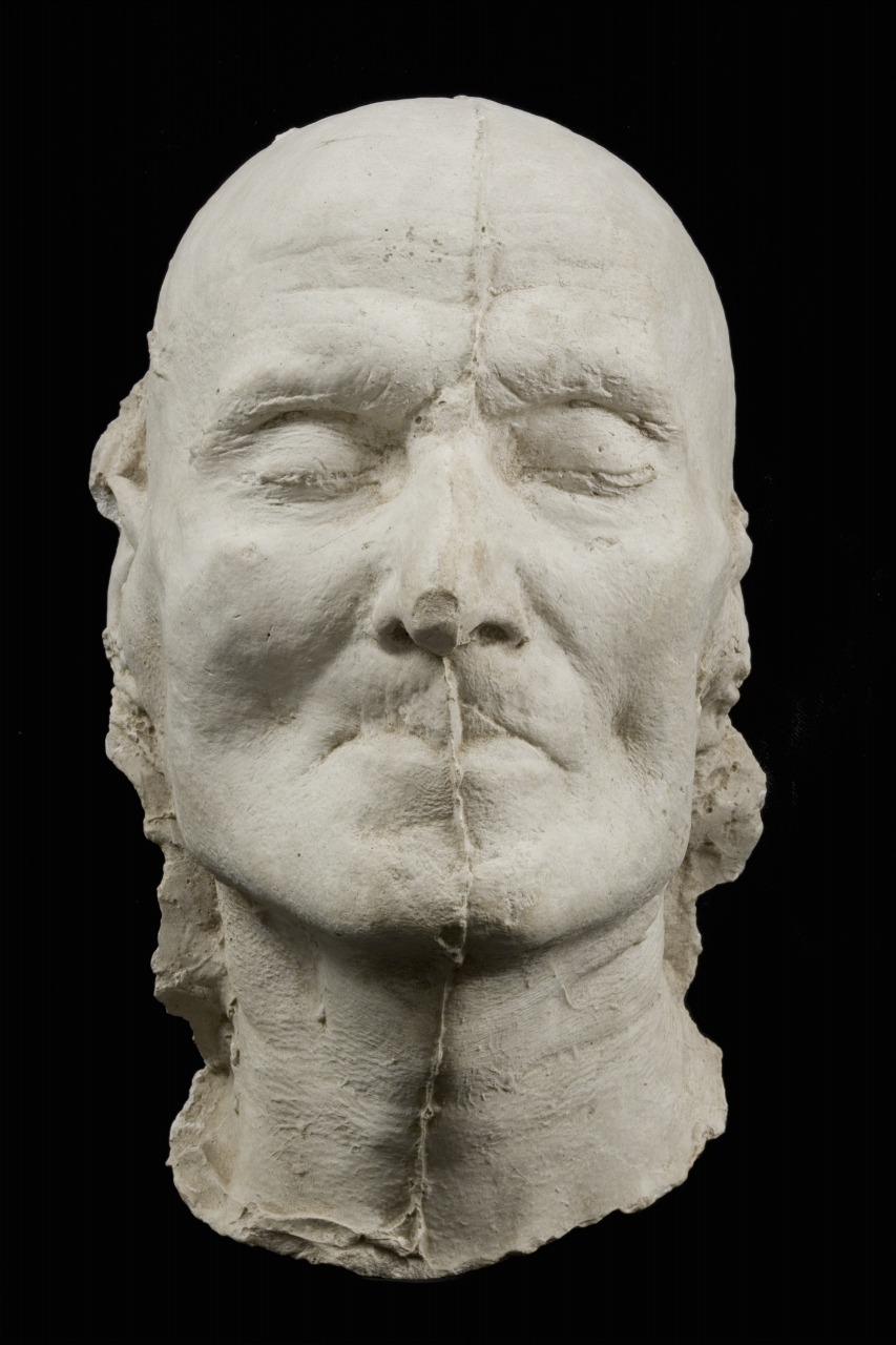 testa d'uomo vecchio (maschera funebre) di Bartolini Lorenzo (attribuito) (sec. XIX)