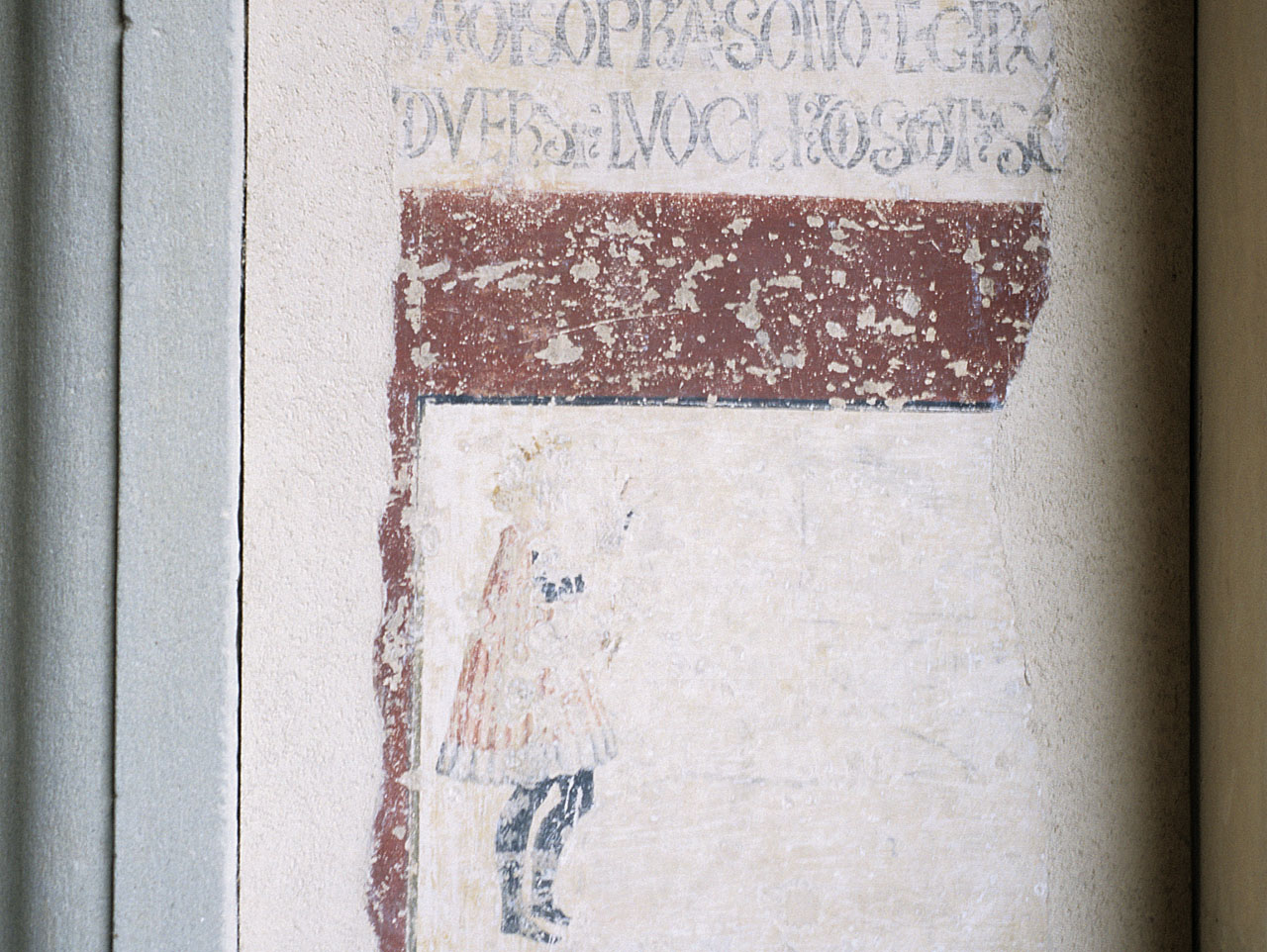 monaci a mensa, figura seminuda, San Miniato (dipinto murale staccato) di Paolo Uccello (sec. XV)