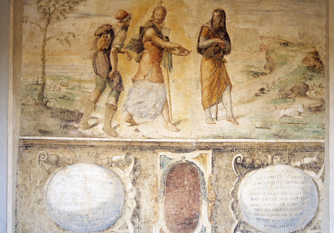 viaggio a Emmaus (dipinto) di Buontalenti Bernardo (secondo quarto sec. XVI)