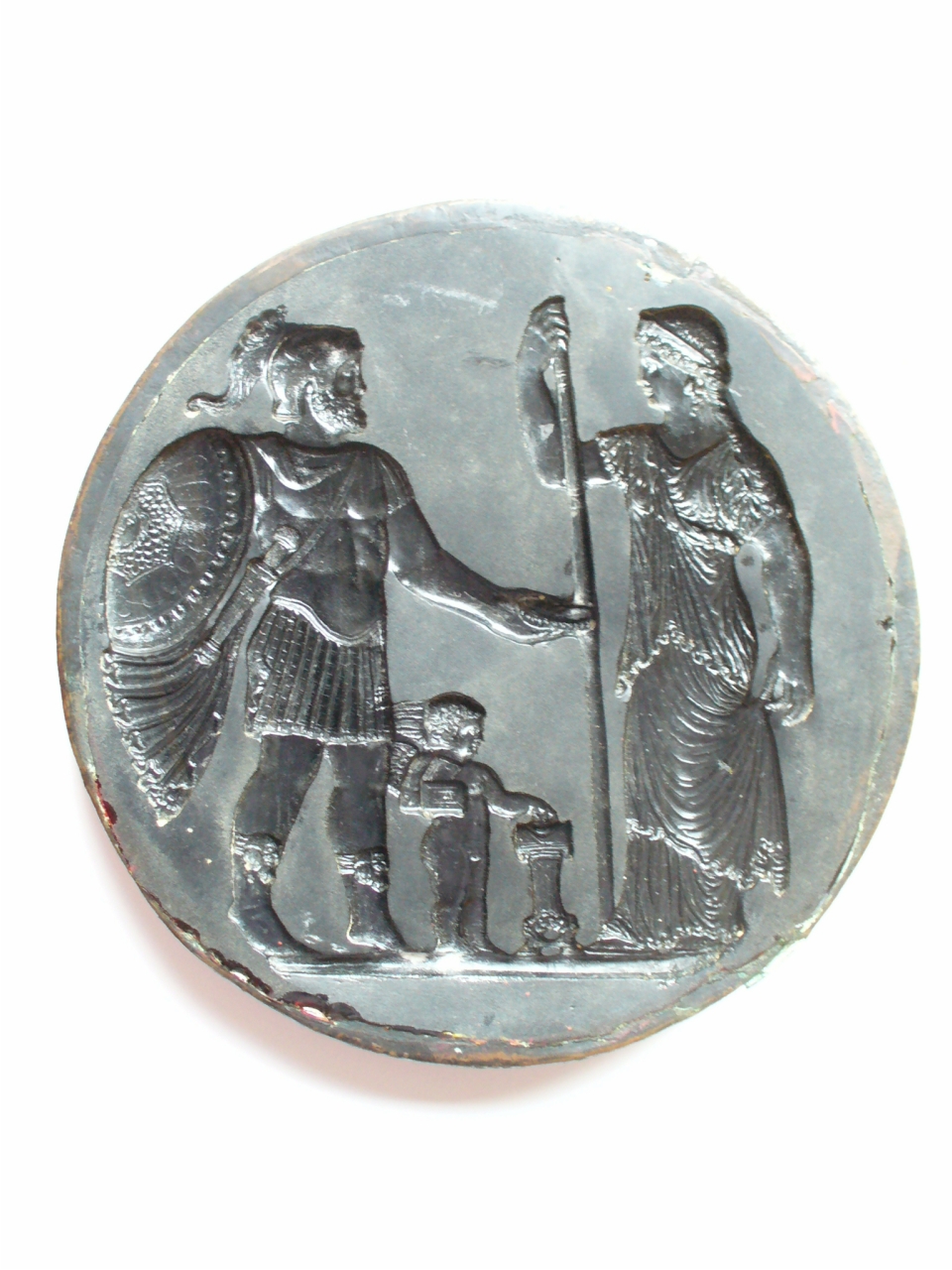 imperatore che sacrifica alla Speranza (matrice) di Paoletti Bartolomeo (sec. XVIII)