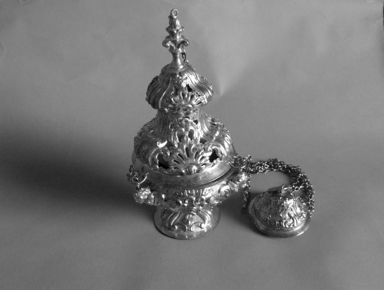 turibolo e navicella portaincenso - manifattura italiana (sec. XVIII)