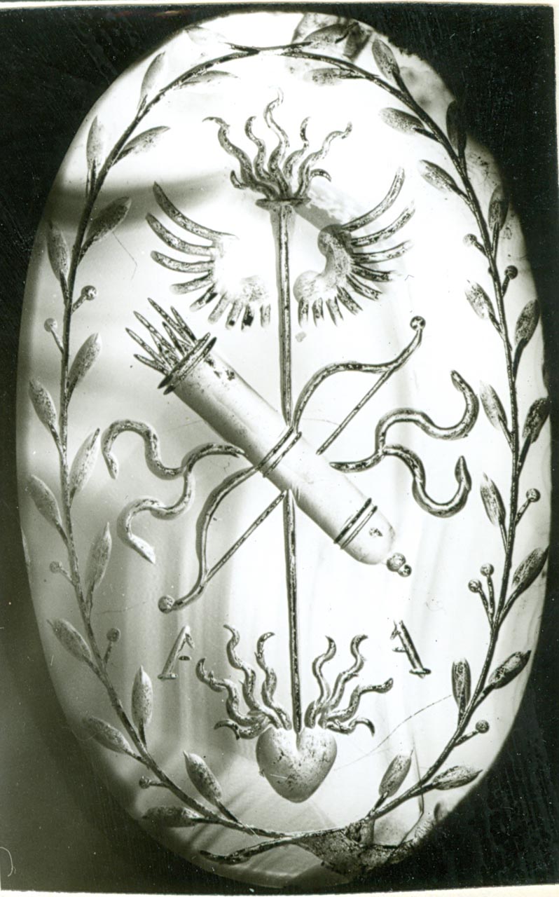 elementi decorativi (gemma) - bottega italiana (sec. XVIII)