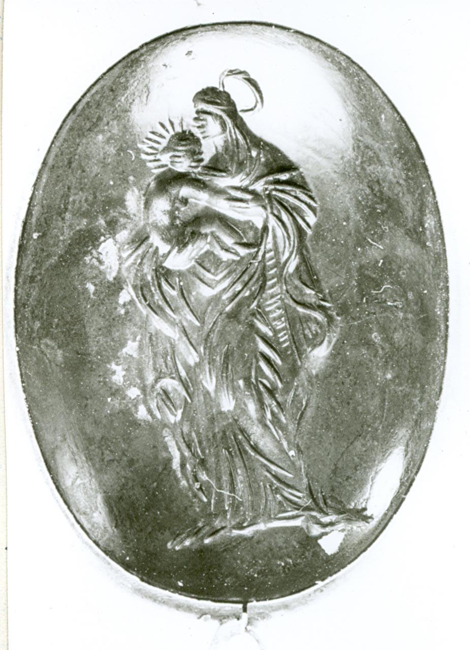 Madonna con Bambino (gemma) - bottega italiana (sec. XVIII)