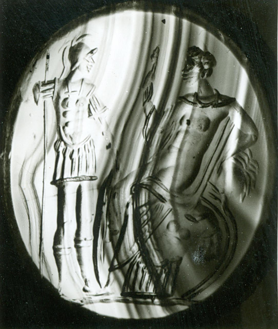 Marte e Venere (gemma) - bottega italiana (sec. XVIII)