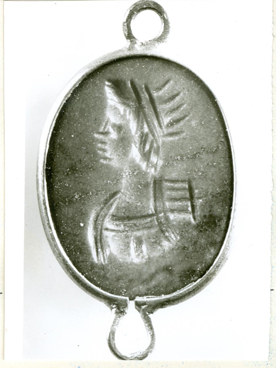 busto maschile (gemma) - bottega italiana (sec. XVIII)