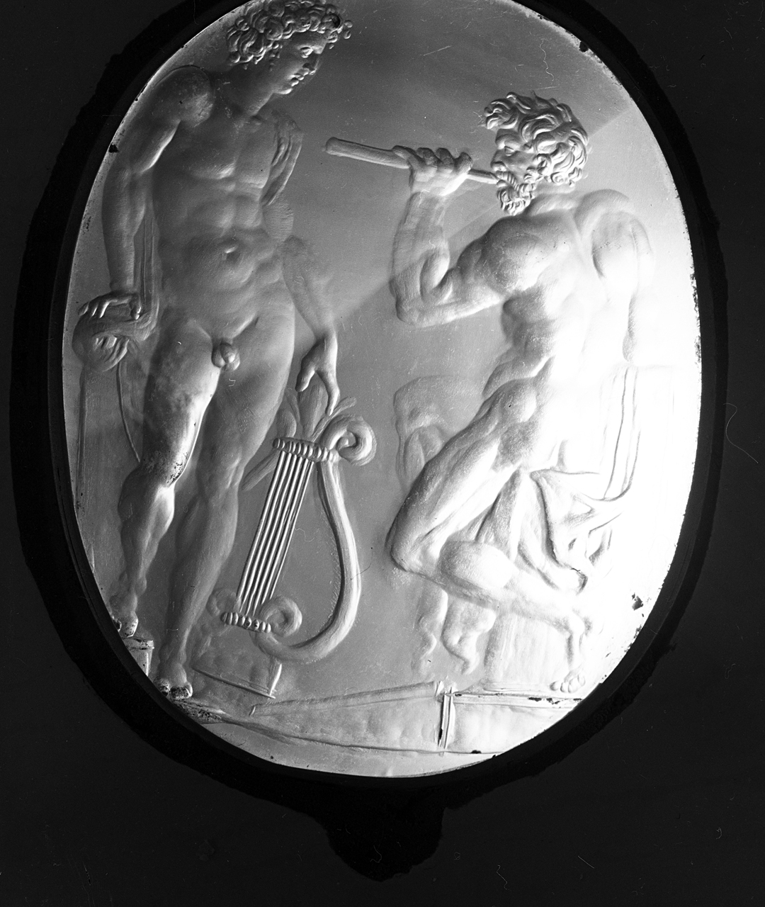 Apollo e Marsia (decorazione a intaglio) di Bernardi Giovanni Desiderio (sec. XVI)