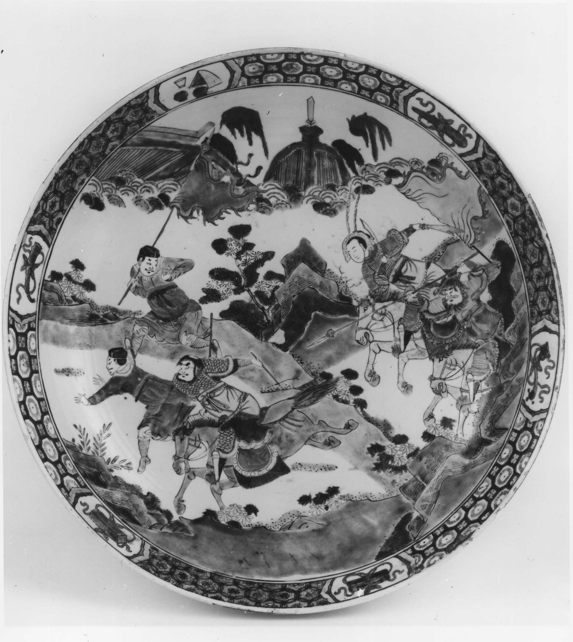 piatto, serie - manifattura cinese (inizio sec. XVIII)