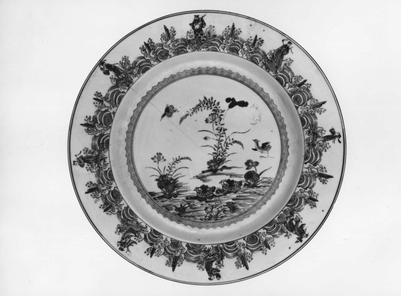 piatto - manifattura cinese (inizio sec. XVIII)