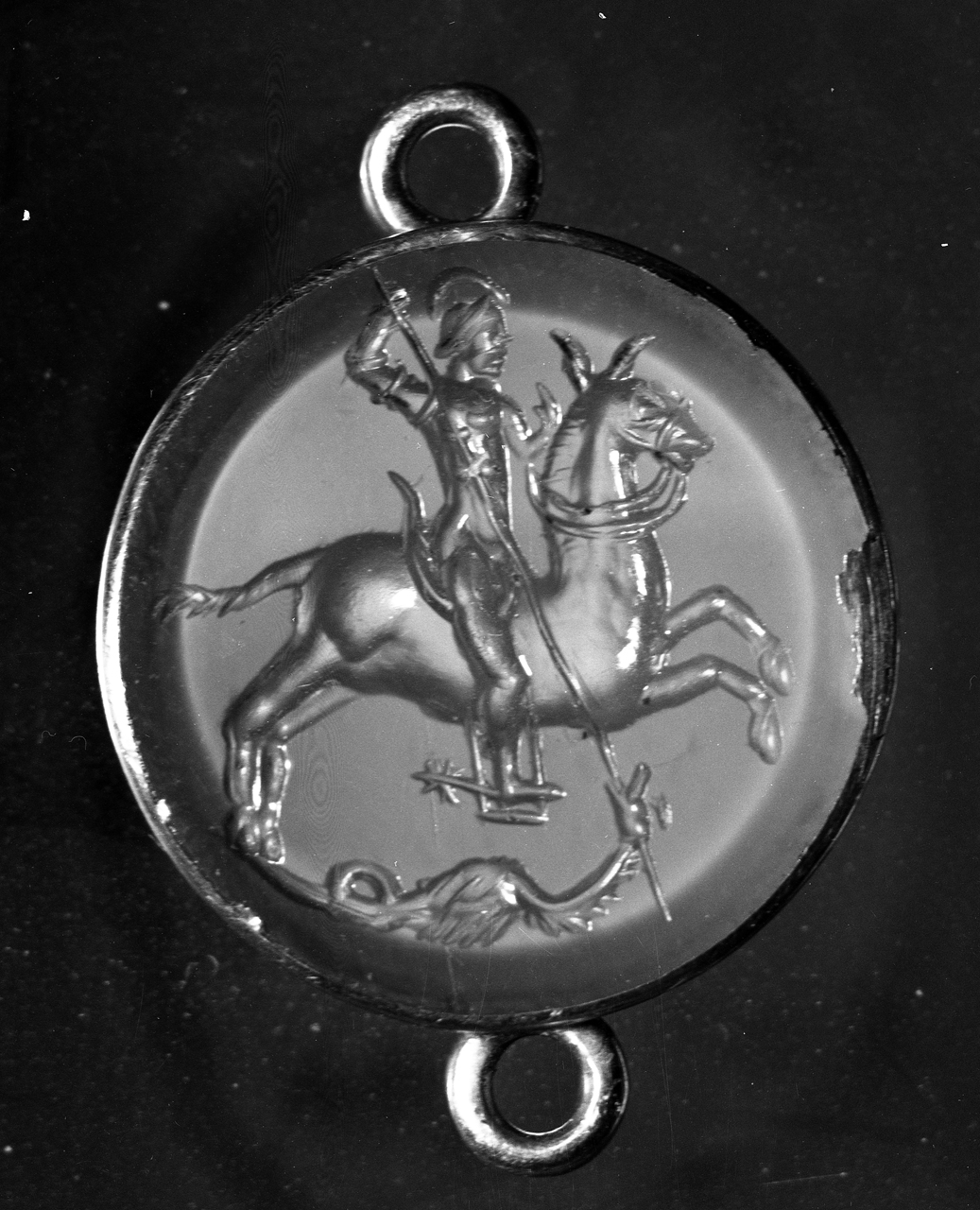San Giorgio uccide il drago (decorazione a intaglio) - bottega francese (?) (ultimo quarto sec. XV)