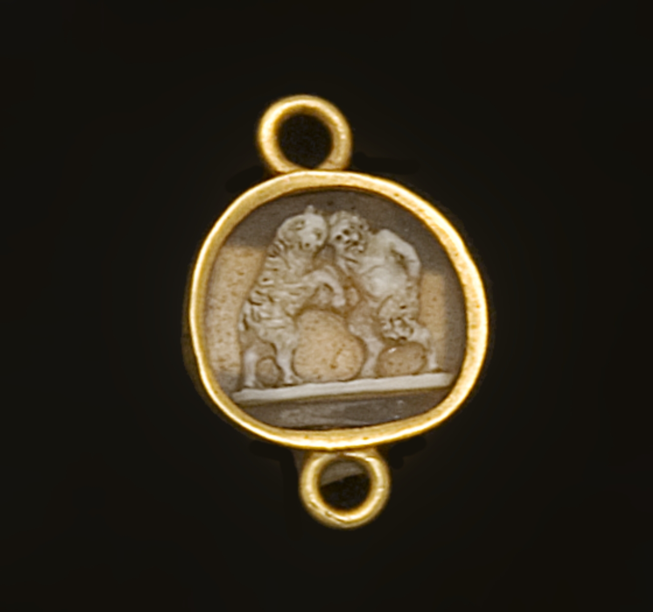 Satiro che cozza con una capra (cammeo) - bottega italiana (sec. XVI)