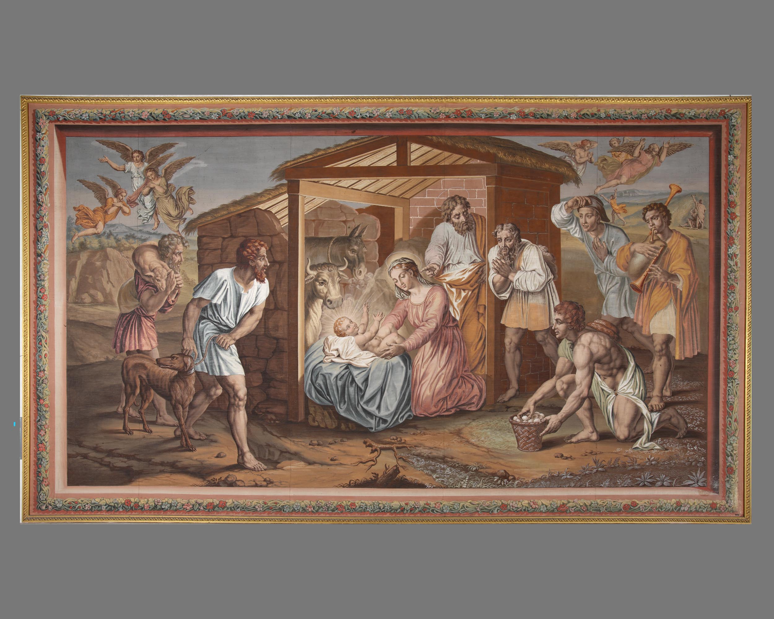 storie della vita di Gesù e motivi decorativi (dipinto, ciclo) di Campi Felice (sec. XVIII)