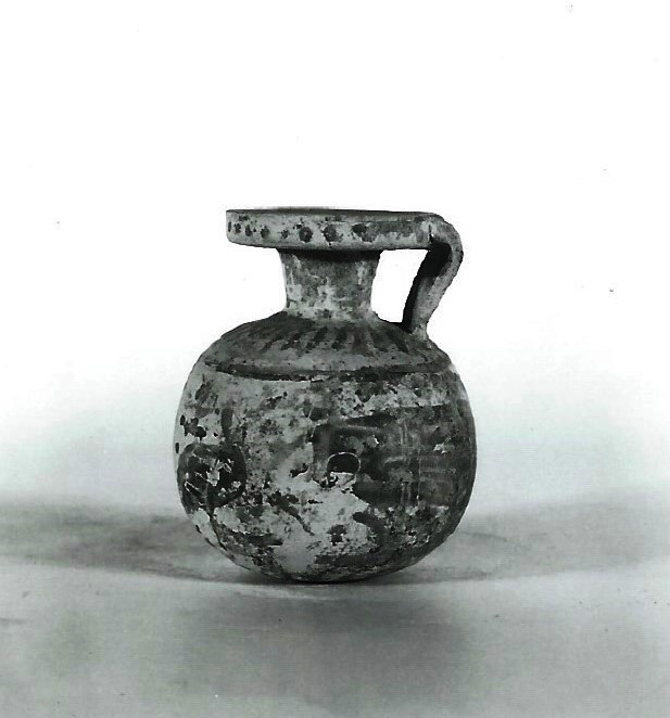 aryballos/ globulare - produzione etrusca di imitazione corinzia, Ciclo dei Rosoni (fine/ inizio VII-VI a.C)