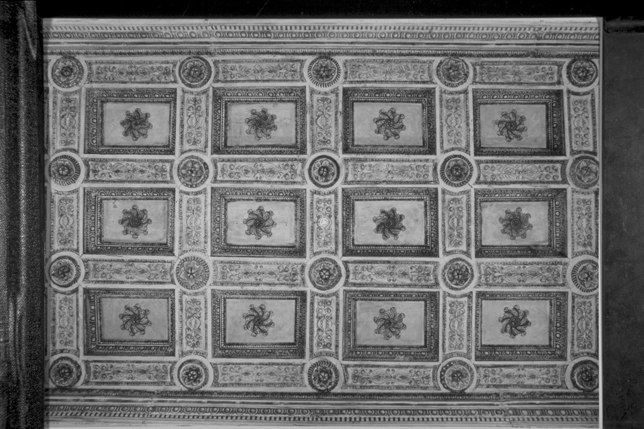 motivi decorativi vegetali (soffitto a cassettoni, opera isolata) - bottega Italia centrale (seconda metà, metà sec. XV, sec. XX)