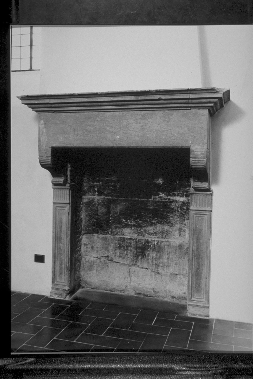 motivi decorativi vegetali (camino, opera isolata) - bottega Italia centrale (seconda metà sec. XV)
