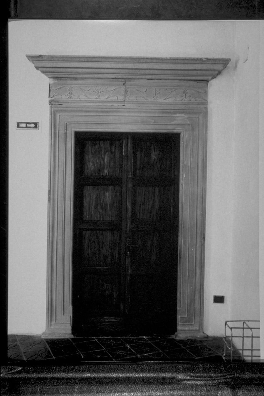 motivi decorativi vegetali (mostra di porta, insieme) - bottega Italia centrale (seconda metà sec. XV)