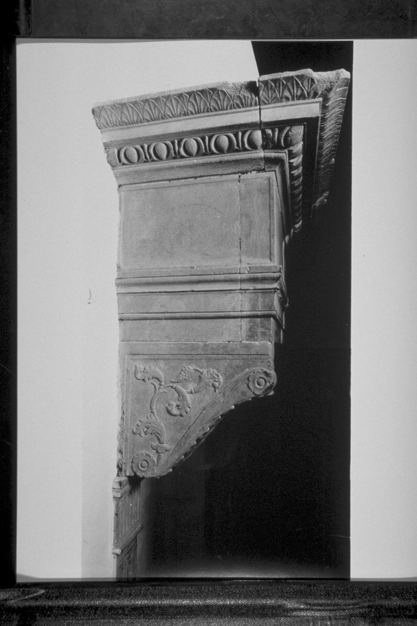 motivi decorativi vegetali (mensola, elemento d'insieme) - bottega Italia centrale (seconda metà sec. XV)