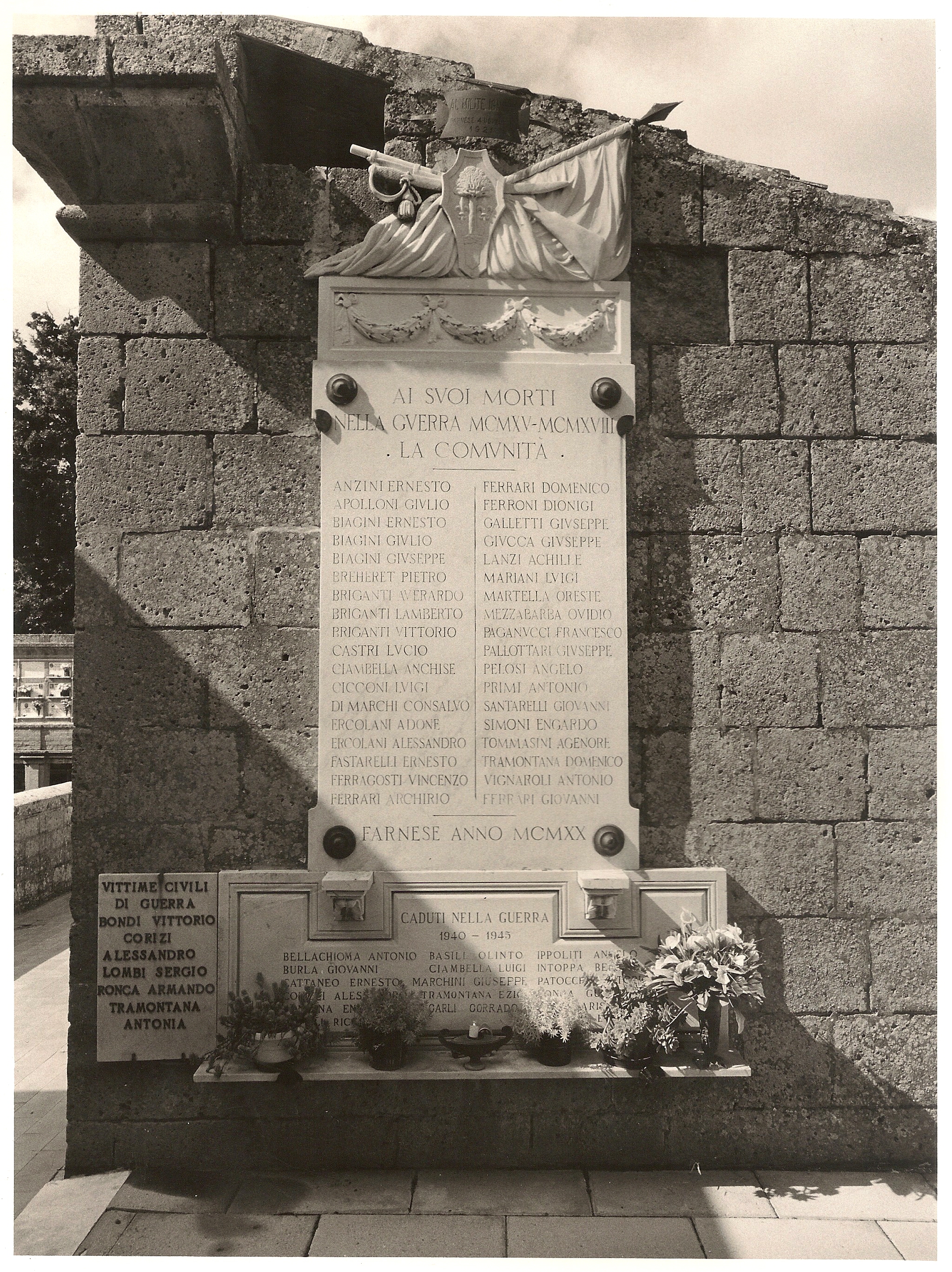 lapide commemorativa ai caduti di Mancinetti Augusto (sec. XX)
