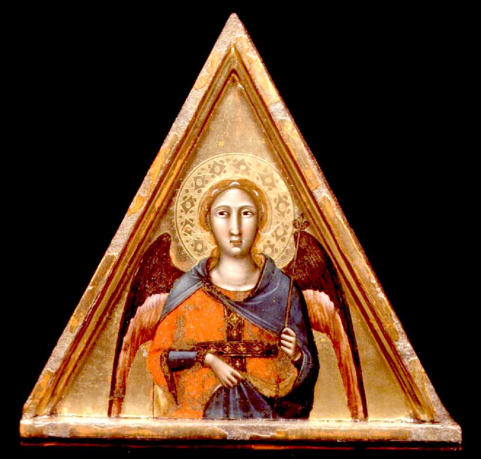 angeli (scomparto di polittico, elemento d'insieme) di Meo di Guido da Siena (sec. XIV)