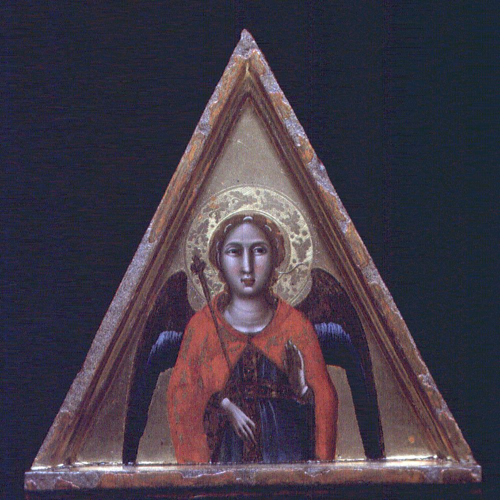 angeli (scomparto di polittico, elemento d'insieme) di Meo di Guido da Siena (sec. XIV)