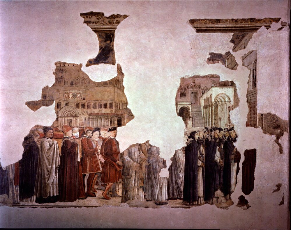 Seconda traslazione delle reliquie di Sant'Ercolano (dipinto, elemento d'insieme) di Bonfigli Benedetto (attribuito) (seconda metà sec. XV)