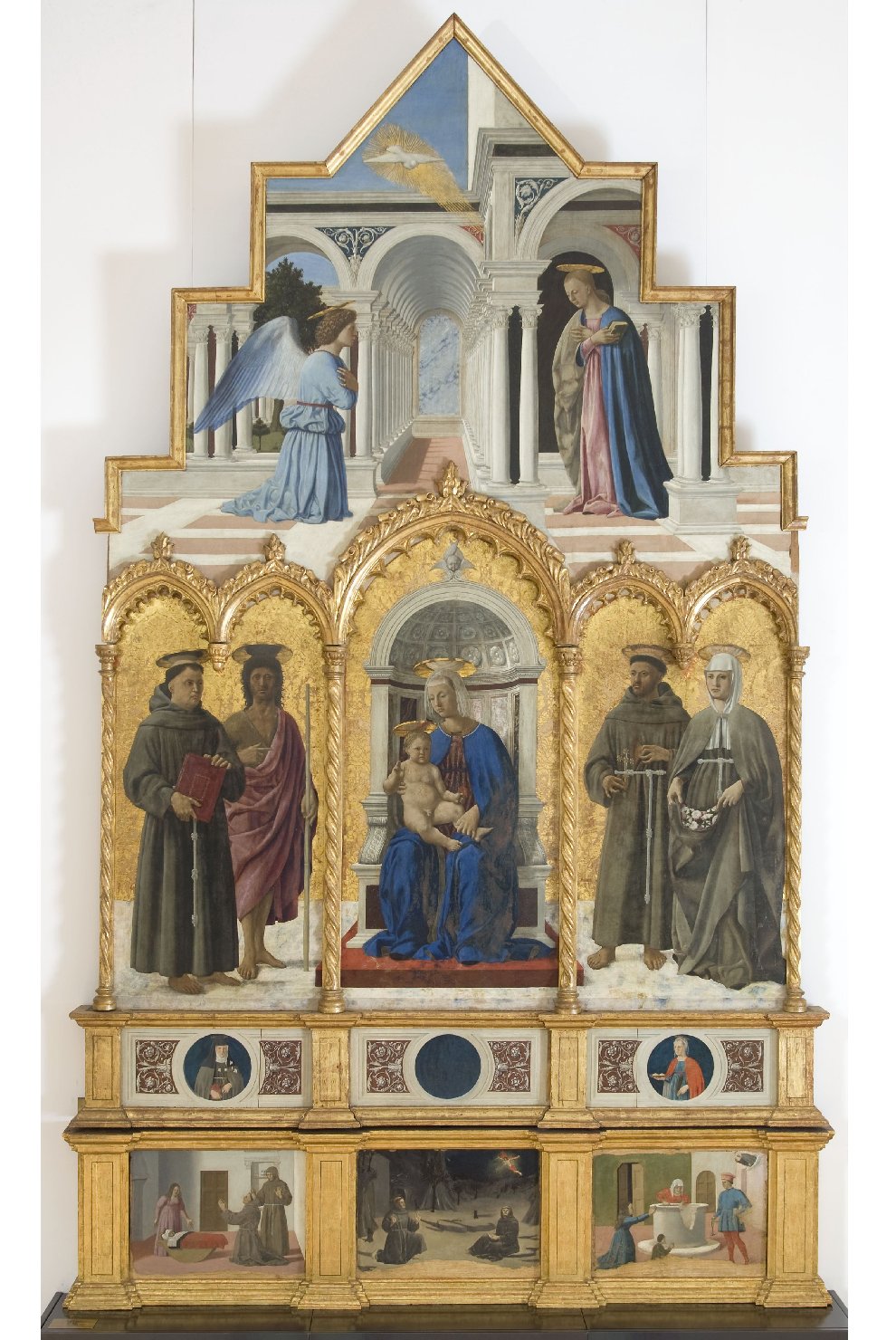 Santi (scomparto di polittico, elemento d'insieme) di Piero della Francesca (terzo quarto sec. XV)
