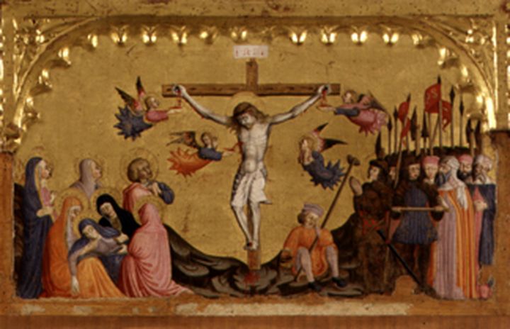 crocifissione di Cristo (scomparto di predella, elemento d'insieme) di Mariano di Antonio (attribuito) (metà sec. XV)