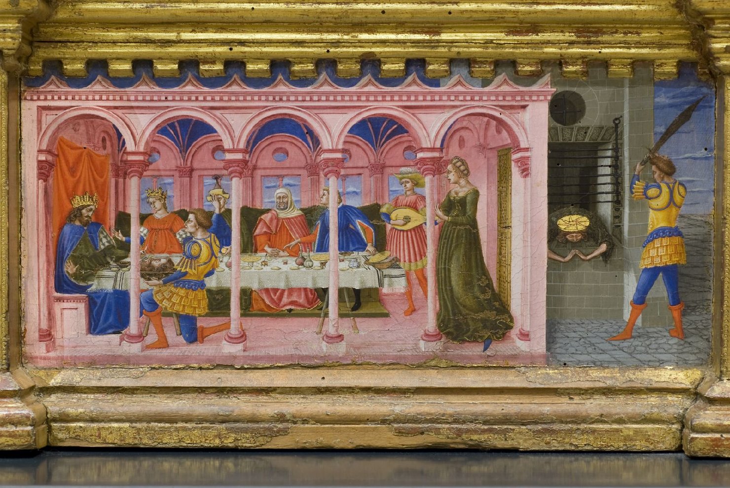 banchetto di Erode (scomparto di predella, elemento d'insieme) di Domenico di Bartolo Ghezzi (prima metà sec. XV)