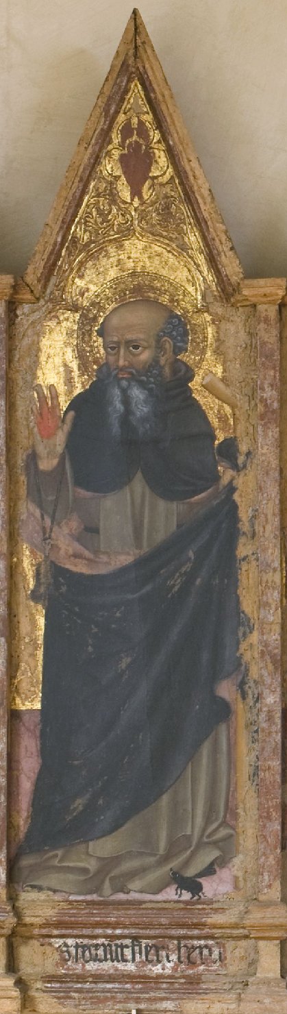 S. Antonio abate (scomparto di polittico, elemento d'insieme) di Nelli Ottaviano (inizio sec. XV)